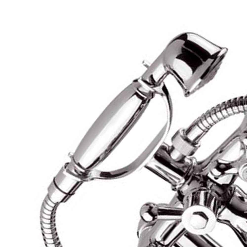Rubinetto vasca esterno con colonnette altecon doccia - serie liberty