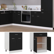 Armadio Inferiore con Cassetto “Lyon” Nero 60x46x81,5 cm 801229
