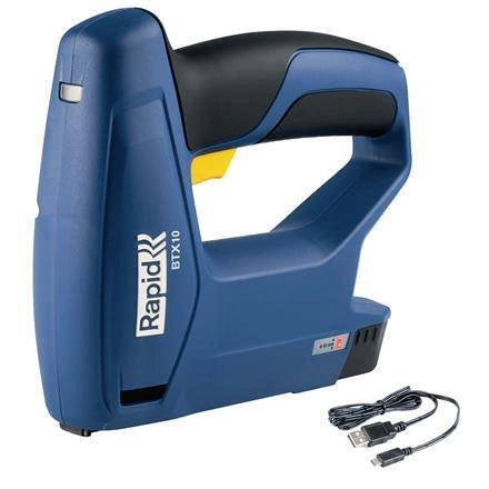 Rapid 5001497 BTX10 Pinzatrice Batteria Ioni di Litio 4-10 mm Impugnatura Ergonomica colore Blu