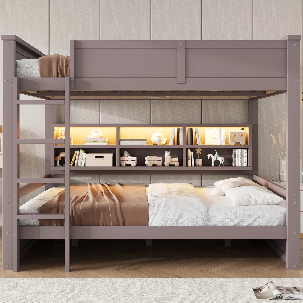 LETTO A CASTELLO 160x200 cm marrone con 6 vani contenitore