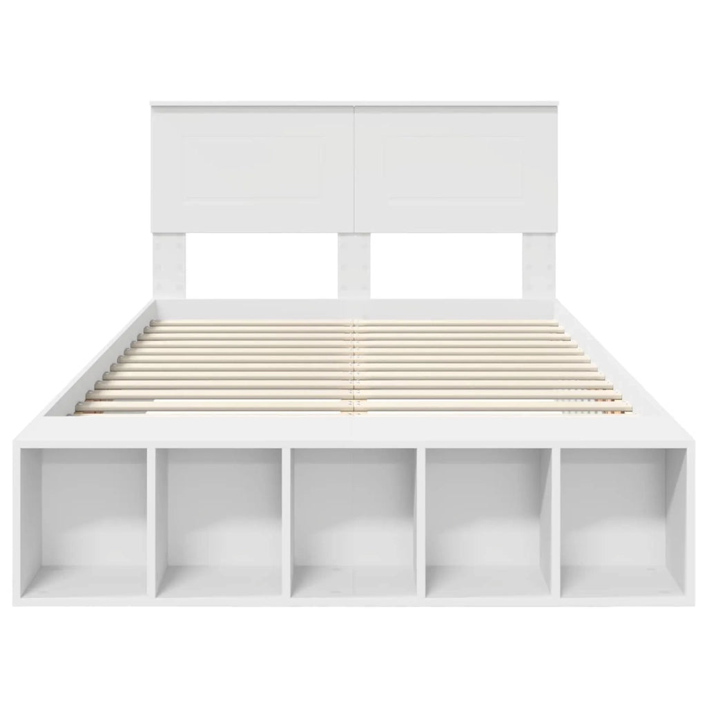 Struttura del letto Bianco 135 x 190 cm Legno multistrato