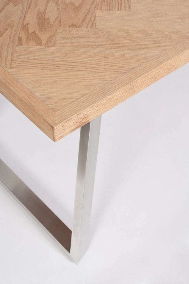 Tavolo Legno Argentato Industriale da Interno 180x90 - GRIFFIN