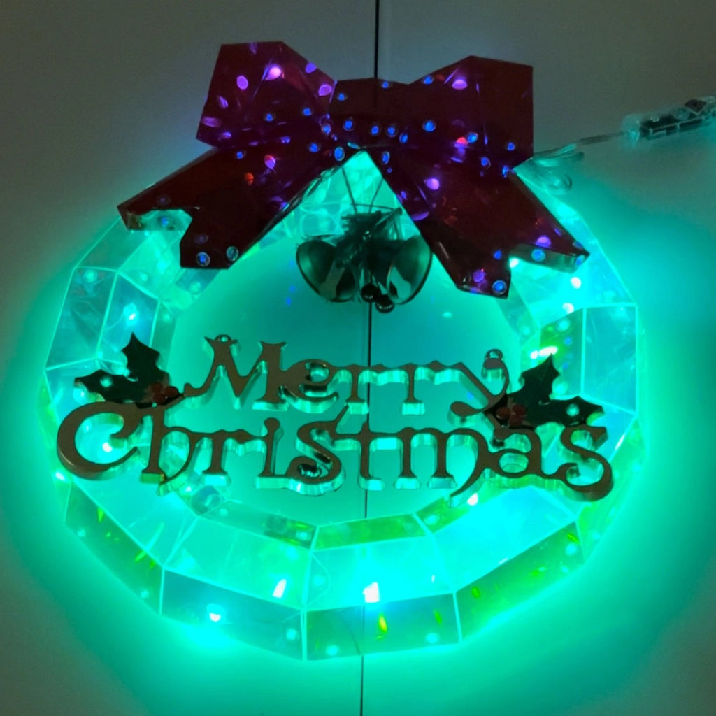 Figura luminosa Ghirlanda 3D 30 Led per decorazioni natalizie USB luci bluetooth gestite APP