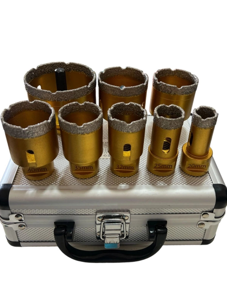 Set 8 Frese a Tazza diamantate per smerigliatrice da 20 a 68mm Valigia ART.07673