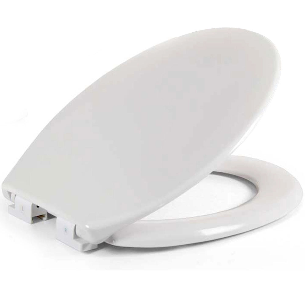 Copriwater Universale Copri WC Coprivaso Chiusura Lenta Sedile Bianco 37x44 cm