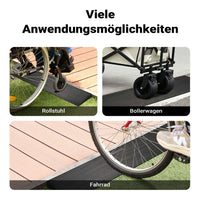 Rampa in gomma per soglia 900x250x45mm max 50 t, flessibile e antiscivolo, per porte e dislivelli