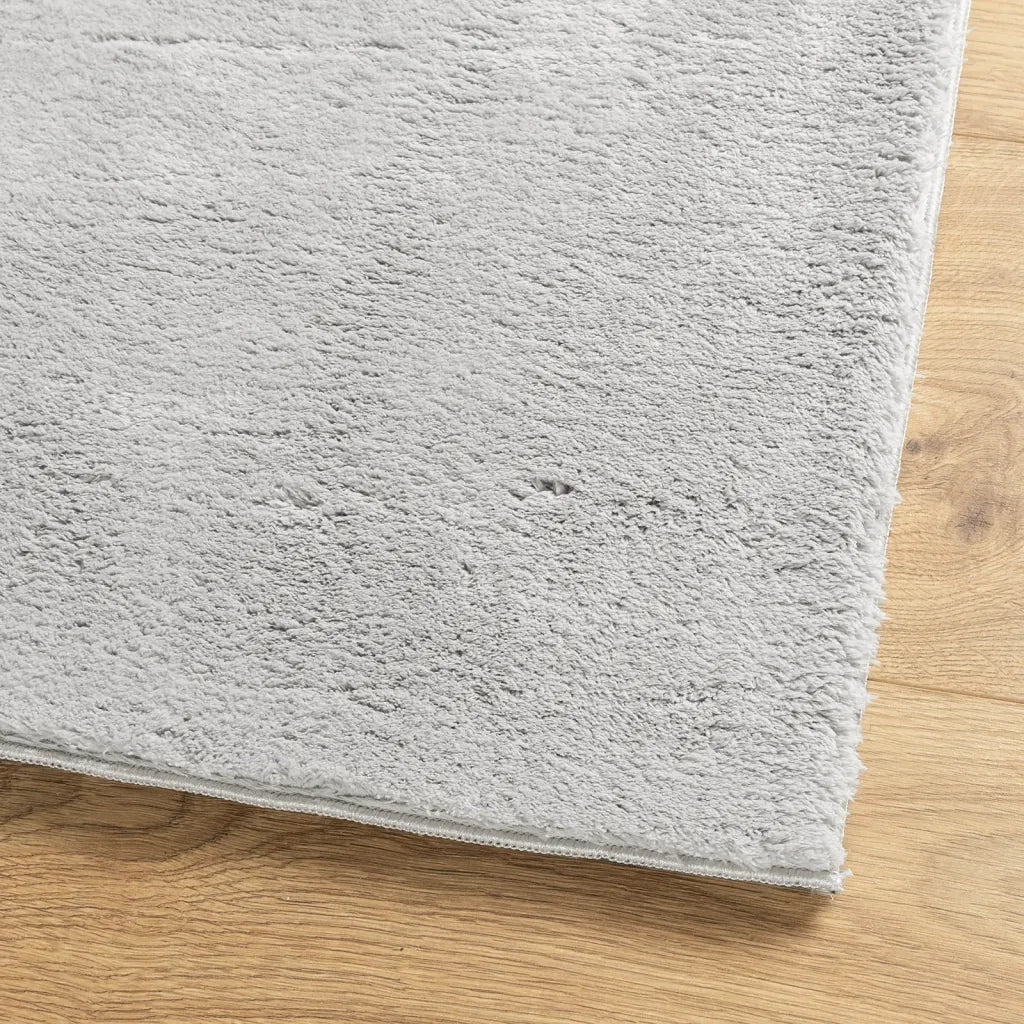 Tappeto a Pelo Corto HUARTE Morbido e Lavabile Grigio 160x230cm 375079