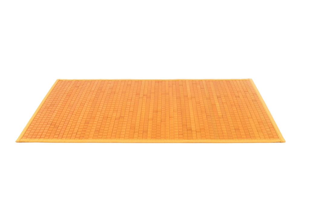 Tappeto Bamboo Antiscivolo In Tinta Unita Cucina Salotto - 50x75 - Arancio