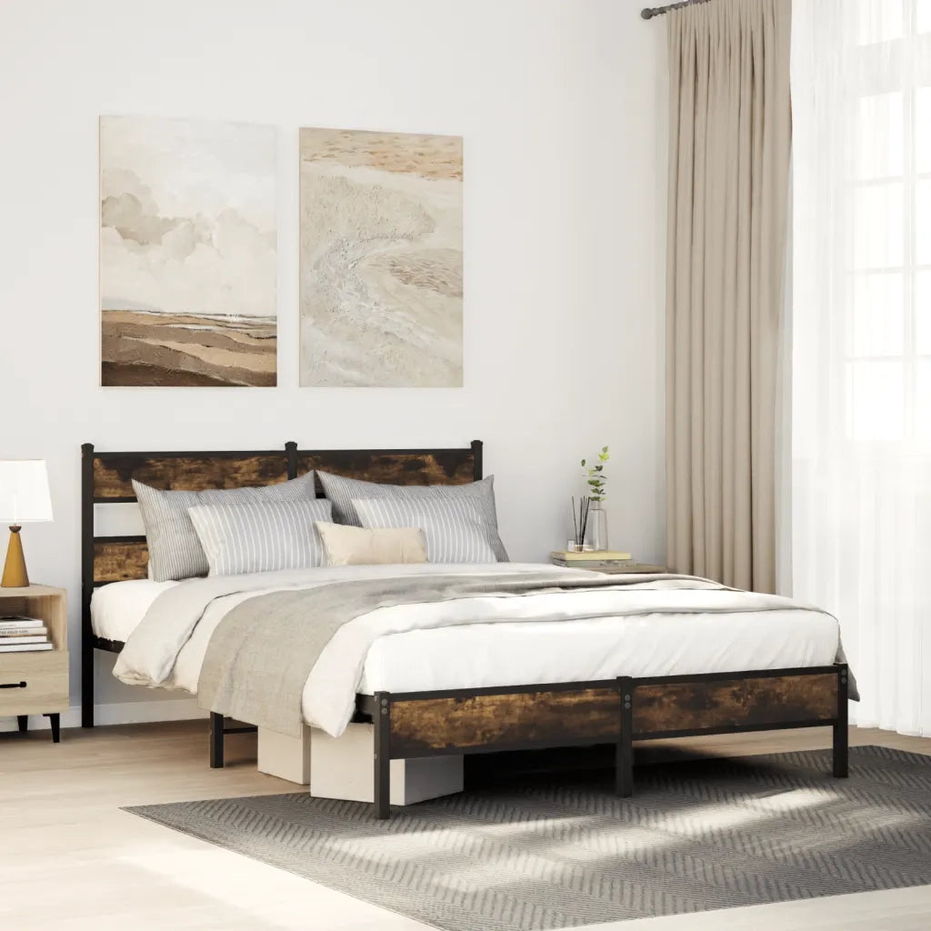 Giroletto senza Materasso Rovere Fumo 107x200 cm in Truciolato