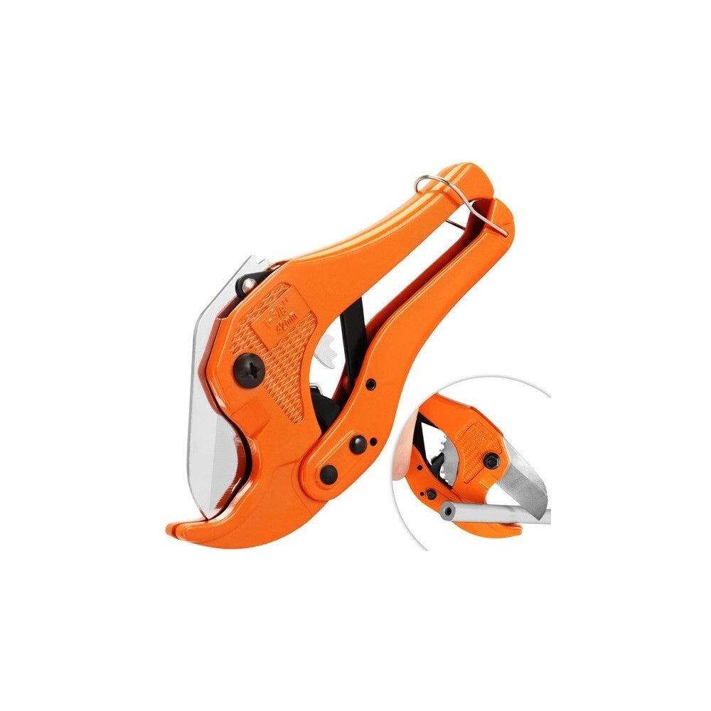 Trade Shop - Pinza Tagliatubi A Cricchetto Per Tubi In Pvc 42 Mm Per Professionisti Idraulico -