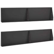 Muro di contenimento 4 pz 100 x 12 x 40 cm Acciaio Nero 3449037