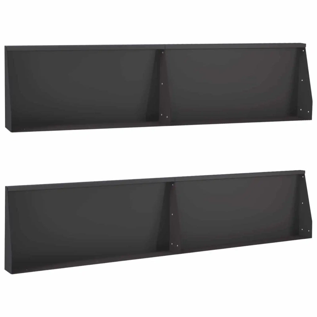 Muro di contenimento 4 pz 100 x 12 x 40 cm Acciaio Nero 3449037