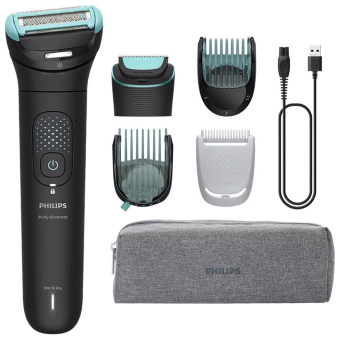 Philips Body Groomer Testina Flessibile 2D Doppia Rifinitura BG7470-15 Wet and Dry