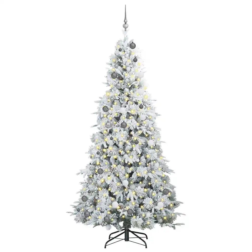 Albero di Natale Artificiale con Rami Pieghevoli Bianco 240 cm 3397509