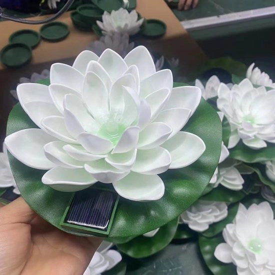 Lampada da fiore galleggiante alimentata da energia solare, 17 cm, impermeabile, LED per illuminazione notturna all'aperto, per piscina, giardino e terrazza