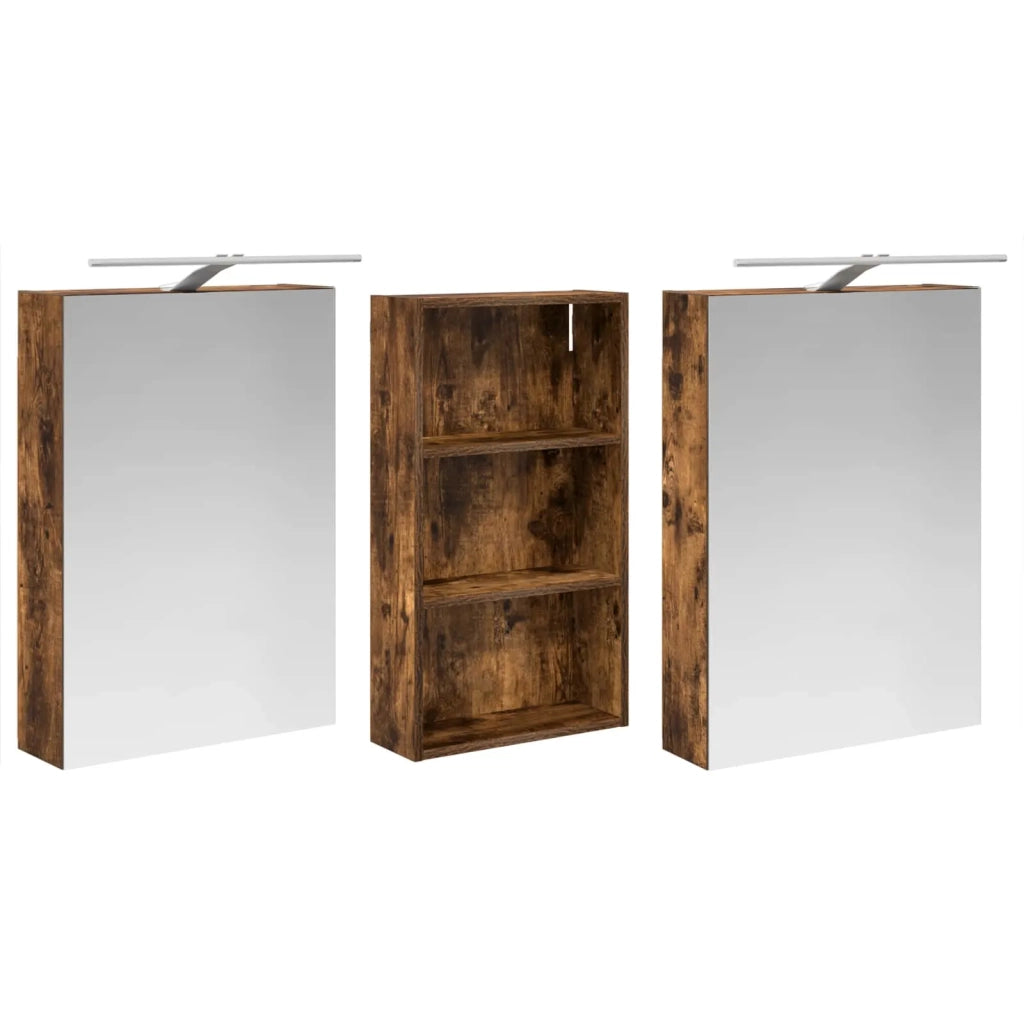 Set di Armadi da Bagno con lo scaffale 3 pcs 140 x 14,5 x 70 cm