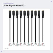 Cavo USB C a pigtail da 10 pezzi - 4 pin 28 AWG per riparazioni DIY