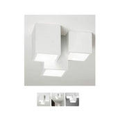 Trade Shop - Lampadario Plafoniera Lampada A Soffitto 3 Cubi Gesso Portalampada Gu10 Gs-c06-3 -