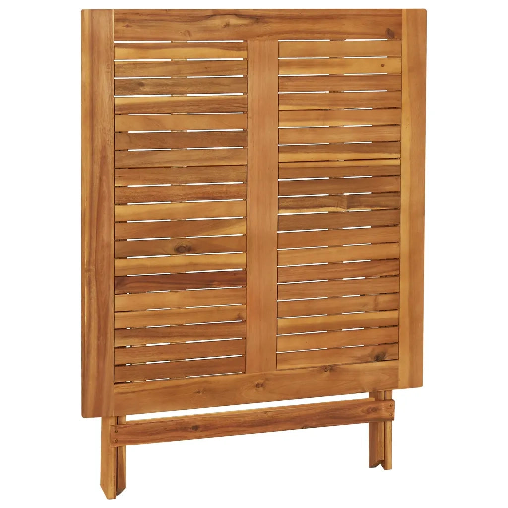 Tavolo da Giardino Pieghevole 90x90x75 cm in Massello d'Acacia cod mxl 34552