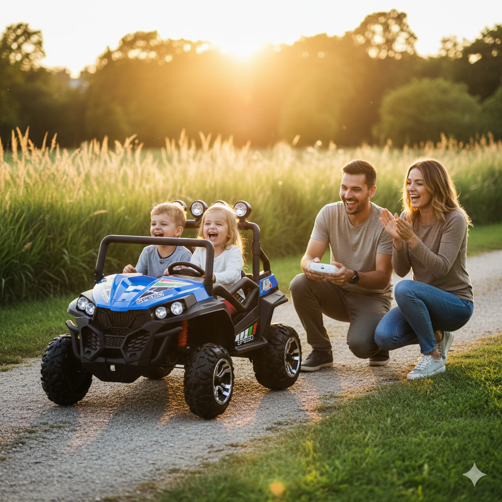 Macchina Elettrica per Bambini Licenza Ufficiale Polar 24V Fuoristrada 2 Posti Blue