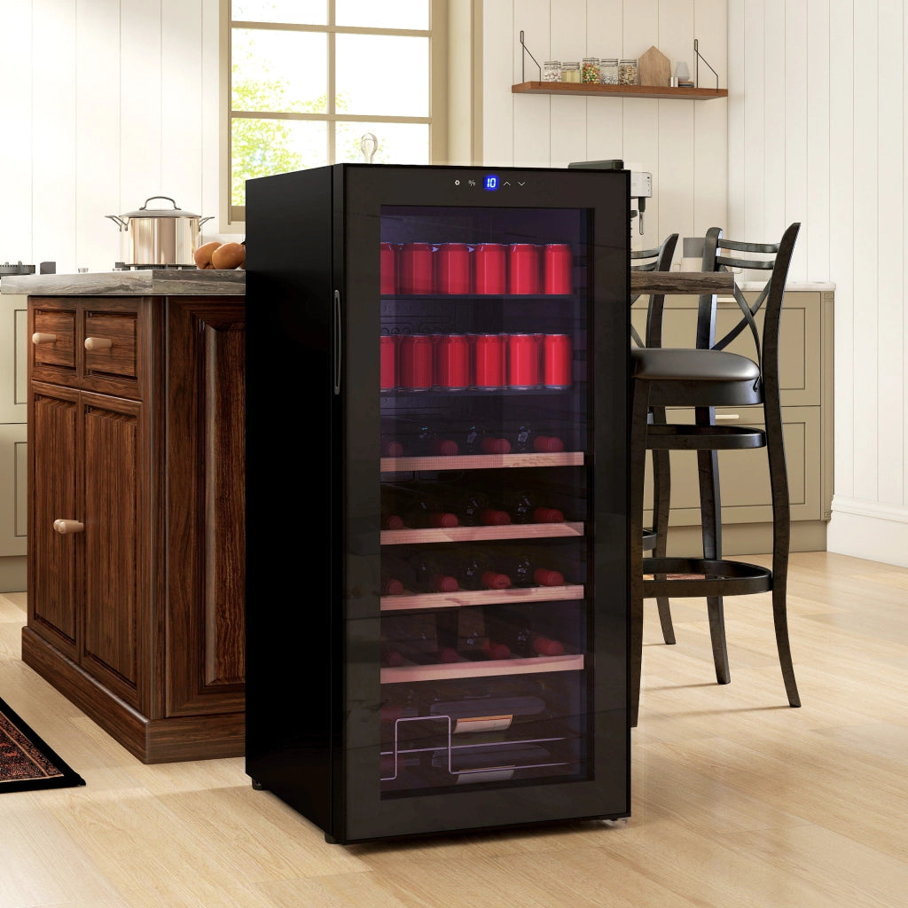 Cantinetta Frigo per Vino ¨C zephmum ¨C Nero 43x45x94 cm