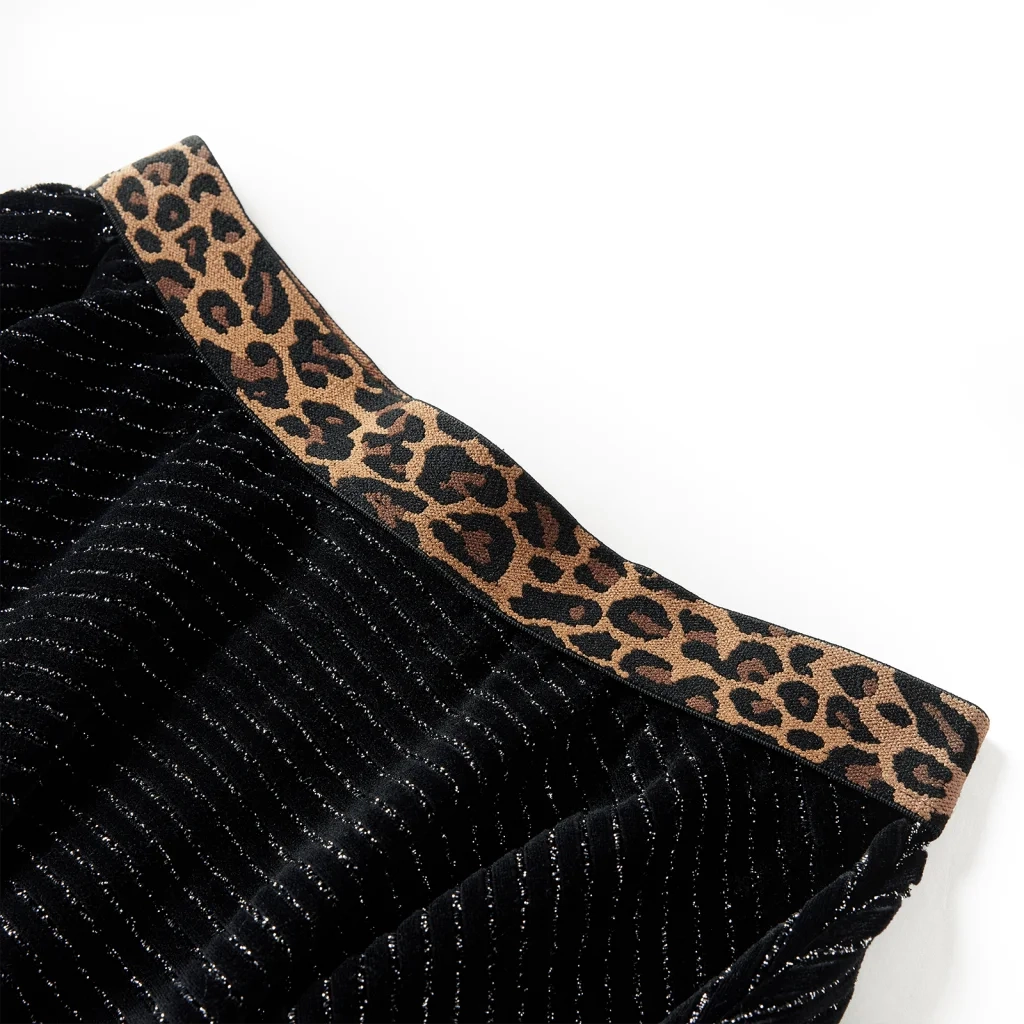 Gonna da Bambina con Vita Leopardata Nera 116 CFW3653417