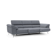 Donatello Divano con 3 sedute allungabili braccioli contenitore e poggiatesta reclinabili in tessuto smacchiabile T23 265 cm blu grafite