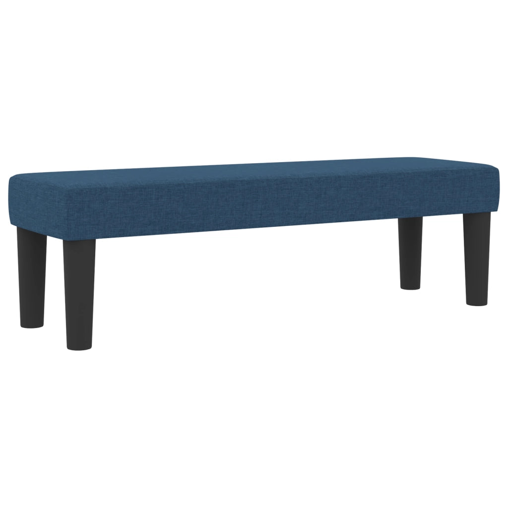 Letto a Rete con Materasso & Panchina Blu 140x190 cm Tessuto