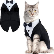 Abbigliamento per animali domestici - Costumi - Smoking per gatti, costume da Halloween per gatti (solo per gatti), smoking per gatti Sphynx (in cashmere), costume formale per gatti neonati (adatto a gatti maschi e femmine nudi)