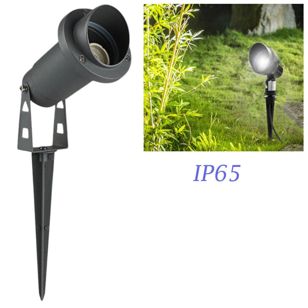 Trade Shop - Faretto Esterno Da Giardino Doppia Istallazione Con Picchetto Staffa Gu10 Ip65 Et-01 -