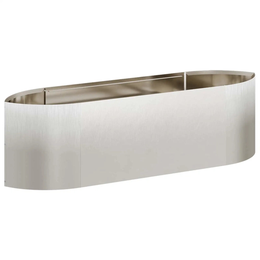 Letto rialzato da giardino Acciaio Inox 140 x 40 x 40 cm 8011716