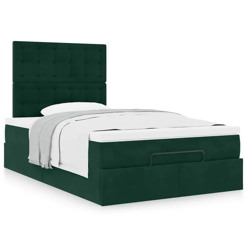 Struttura Letto Pouf con Materassi 120x190 cm Velluto 3313604