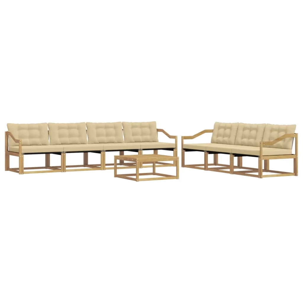 Set di divani da esterno 8 pcs Bianco e Beige 3388503