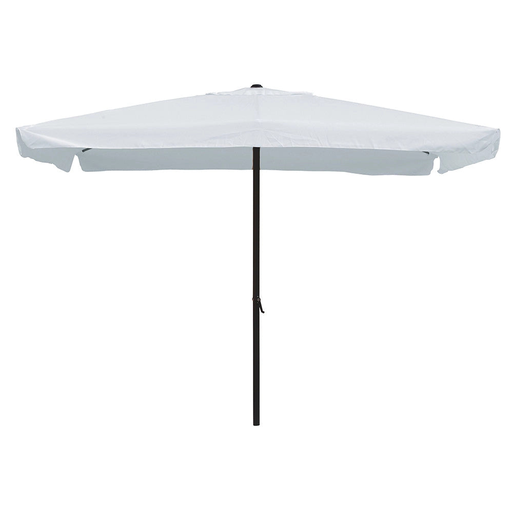 Ombrellone Rettangolare da Giardino 2x3 m Palo Ø48 mm Struttura in Acciaio Esterno Bianco