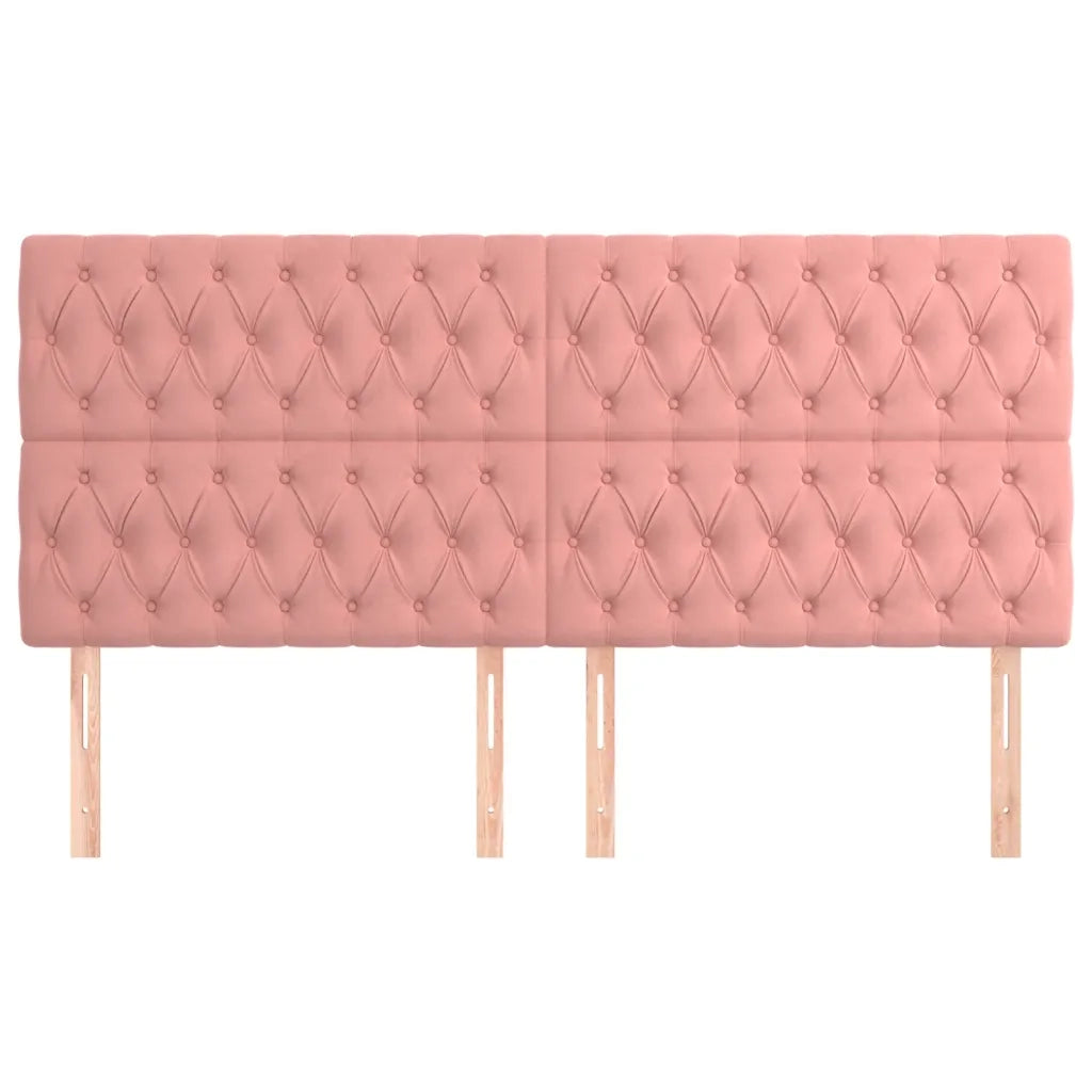 Testiera | Testata Rosa 180x7x118/128 cm Velluto