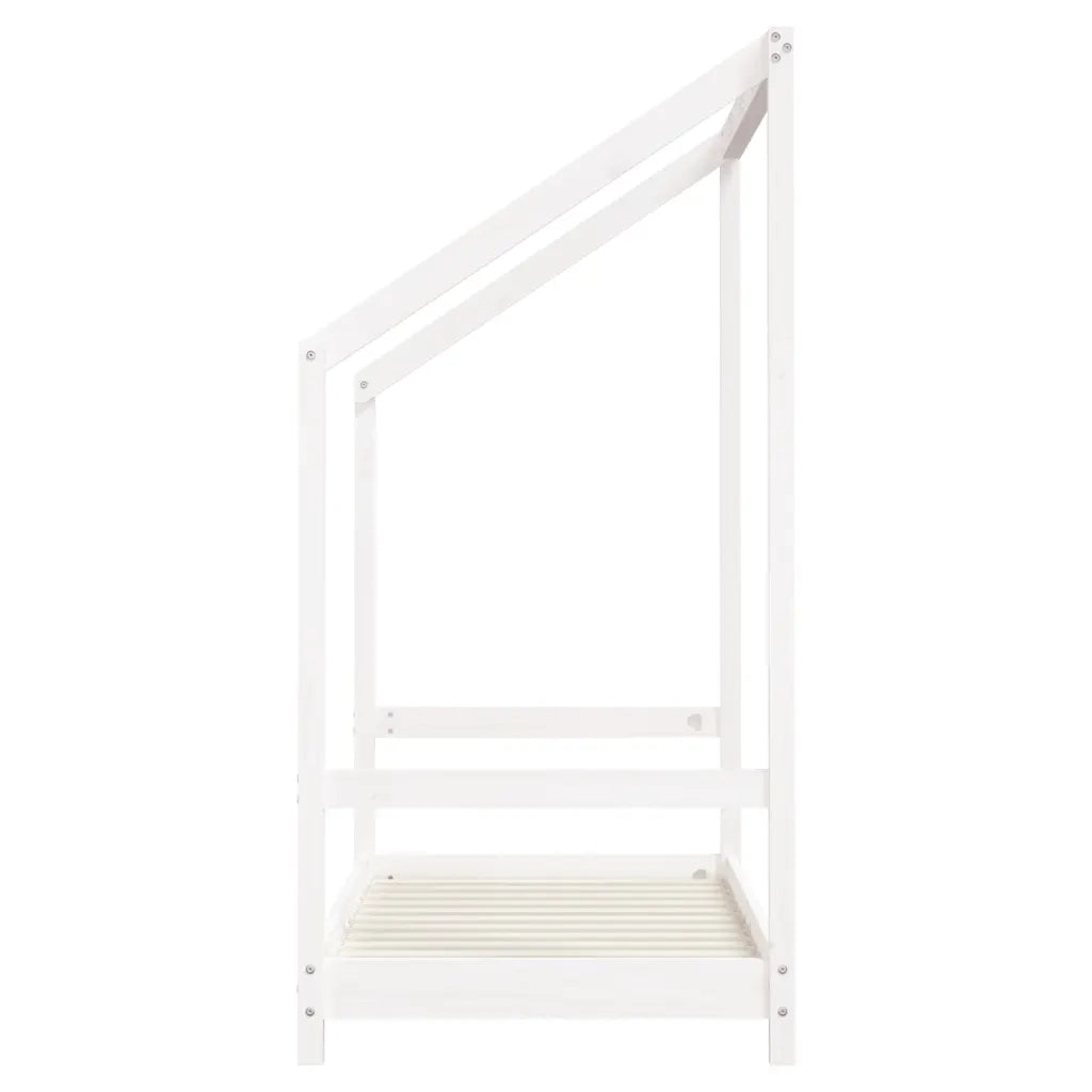 Giroletto per Bambini-Struttura Letto Bambini Bianco 2x(70x140)cm Legno Massello Pino
