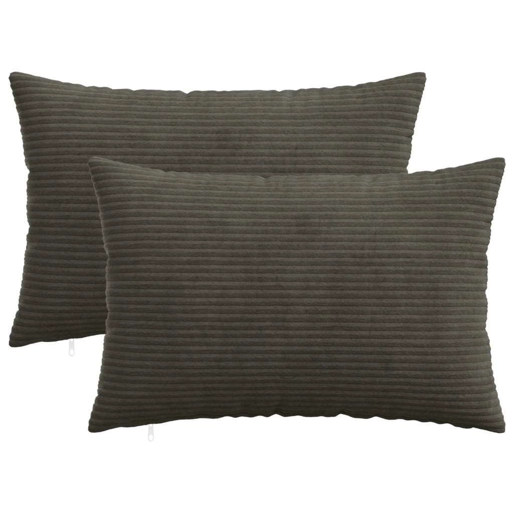 Federa 2 pcs HEERLEN Antracite 50 x 80 cm corduroy 911973