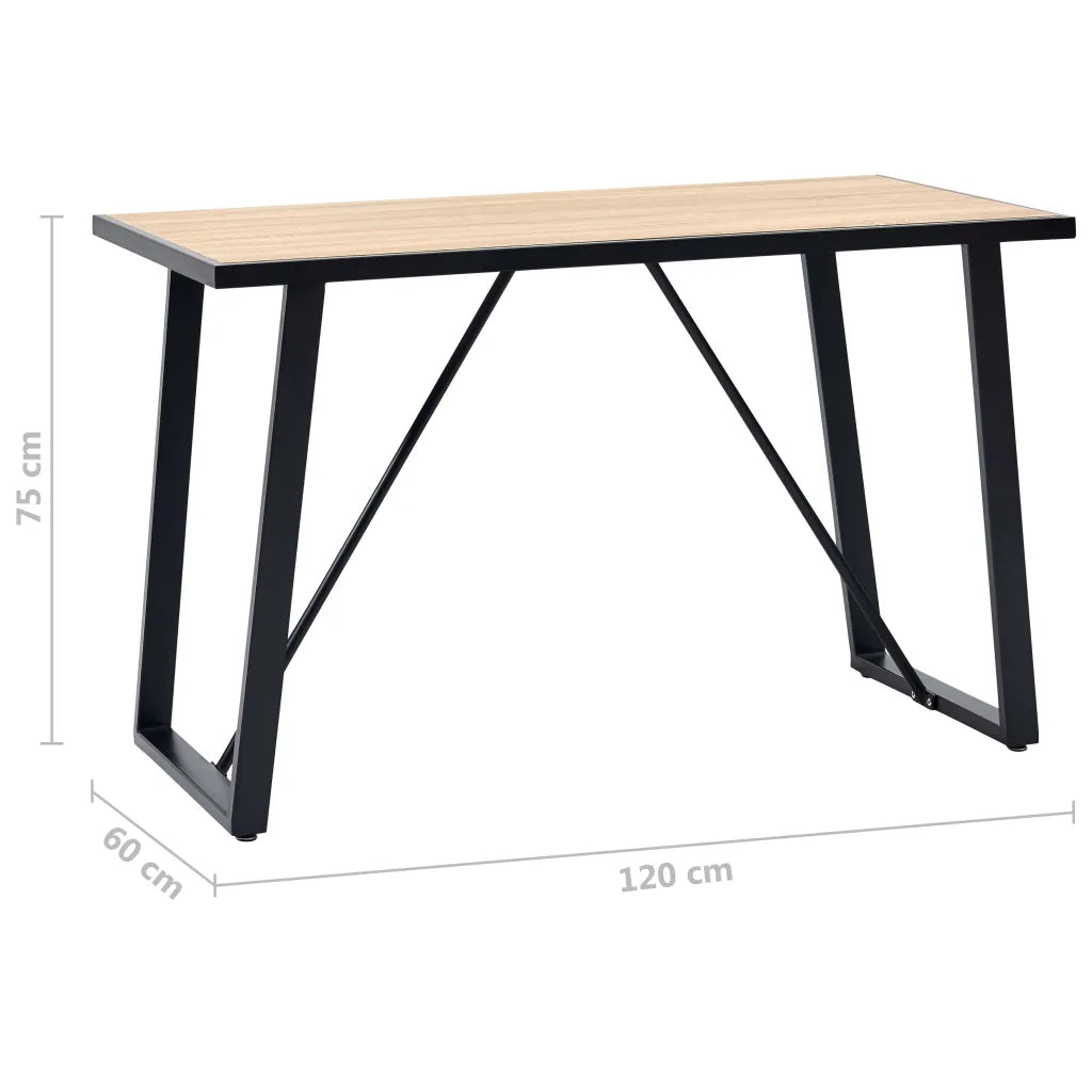 Tavolo da Pranzo Rovere 120x60x75 cm in MDF