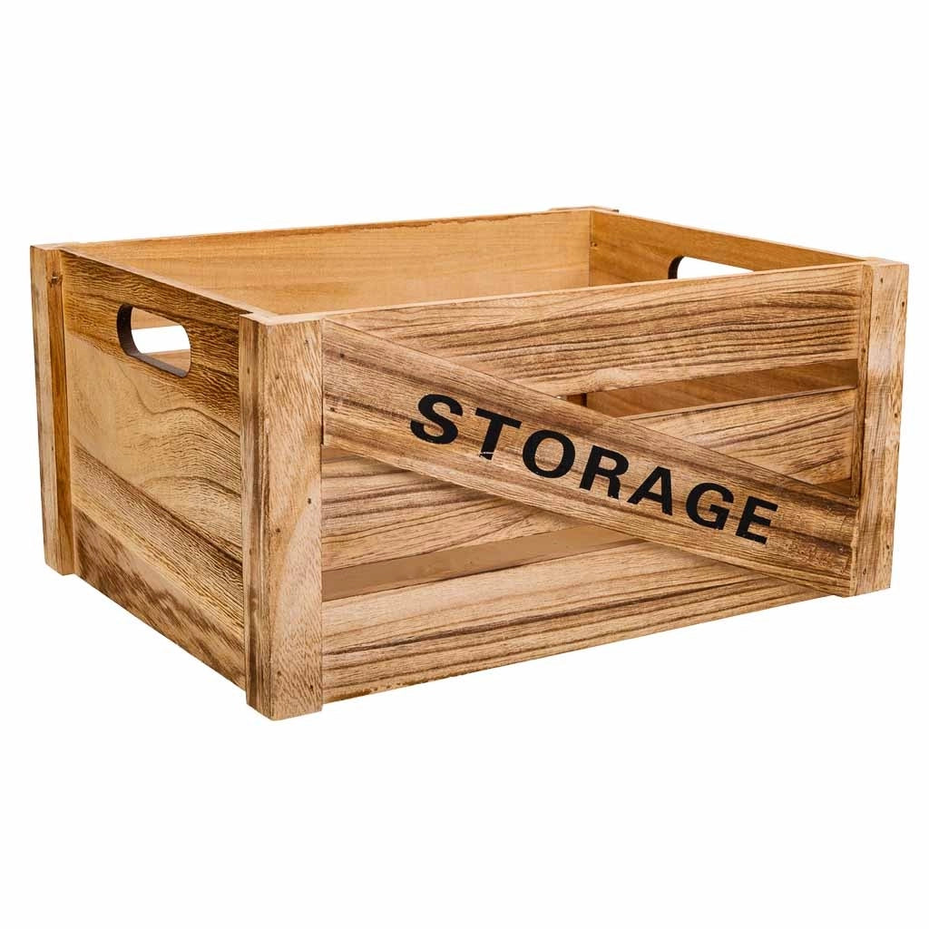 Set cassetti in legno 2 pezzi 36x26x18 -31x21x16h cm
