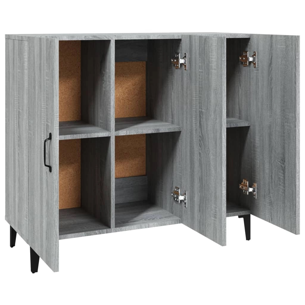 Buffet credenza cassettiera armadio mobile contenitore organizer cucina soggiorno Sonoma 90 x 34 x 80 cm legno ingegnerizzato grigio 02_0036553