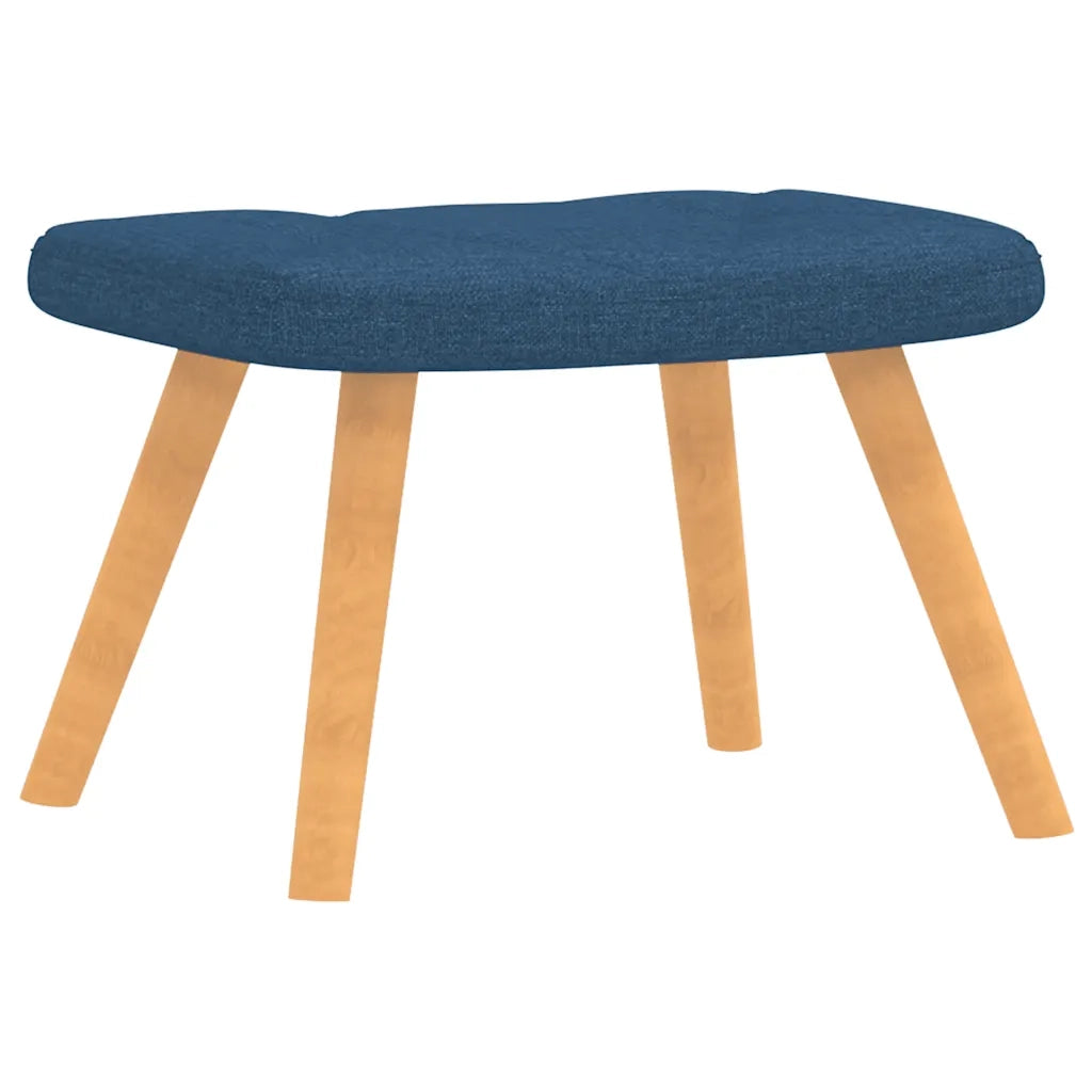Poltrona Relax con Poggiapiedi Blu in Tessuto cod mxl 15005