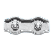 MORSETTO DOPPIO INOX 316 Ø MM.8