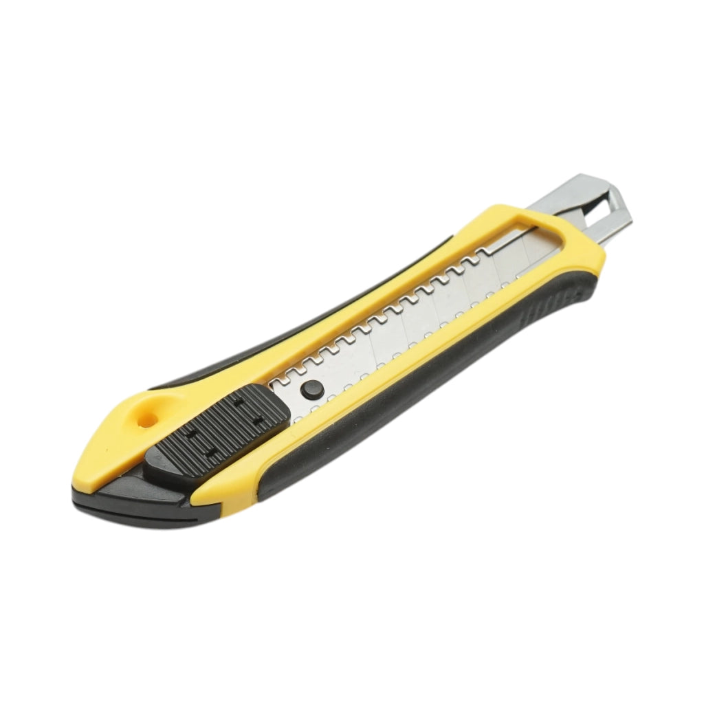 Coltello professionale con lama in acciaio SK5 da 18 mm, corpo in ABS con impugnatura Crownman in TPR.