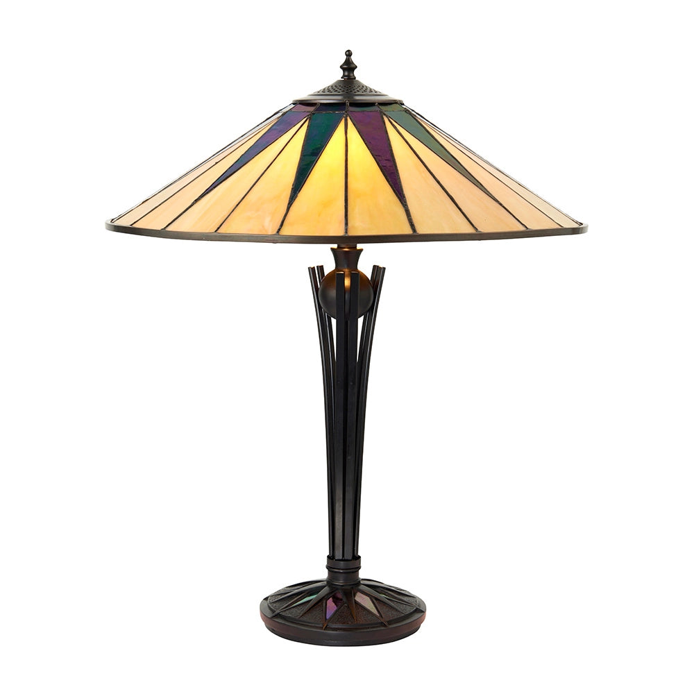 Lampada da tavolo Tiffany Dark Star, vetro, 2xE27 60W
