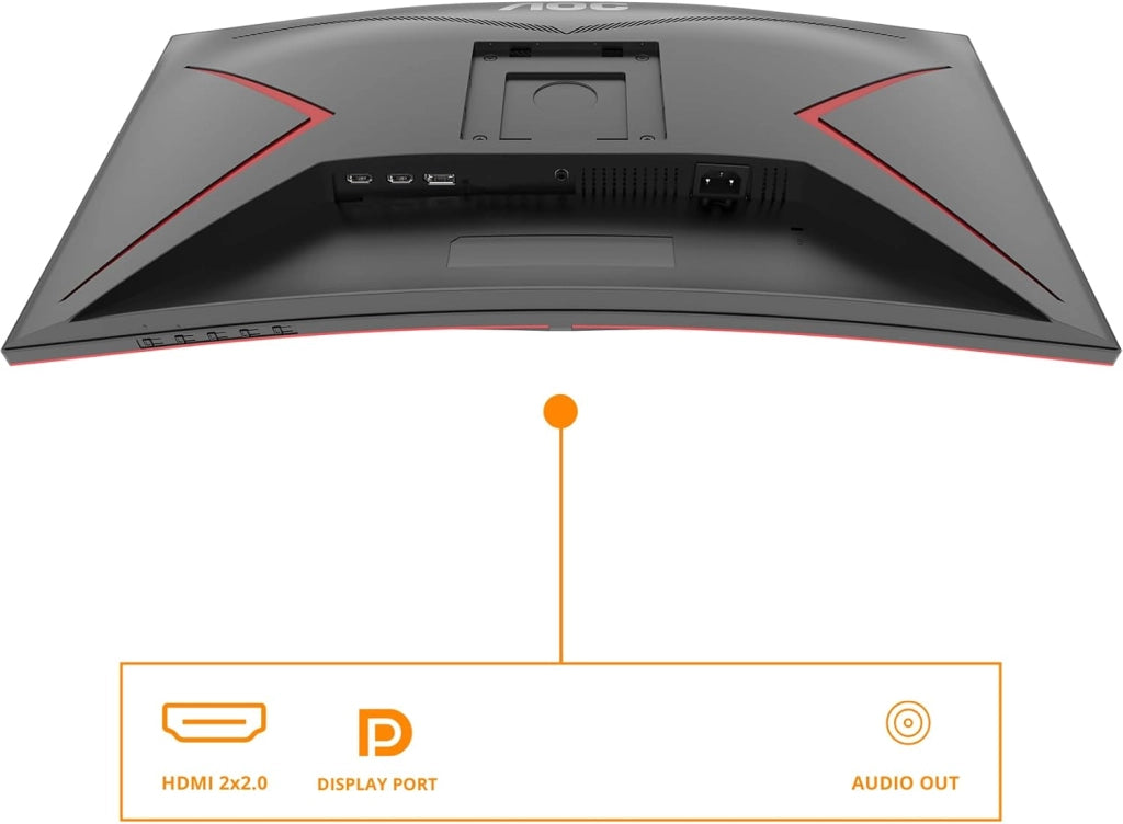Gaming C27G2ZE - Monitor curvo FHD da 27 pollici, 240 Hz, 0,5 ms, FreeSync Premium (1920 x 1080, HDMI, DisplayPort), nero/rosso