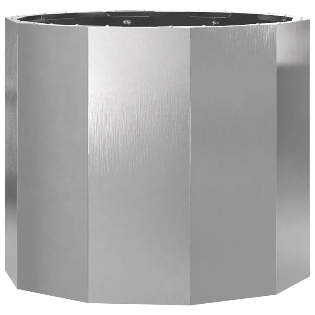 Fioriera-Vaso-Contenitore per Piante Argento 60 x 60 x 50 cm Acciaio inossidabile