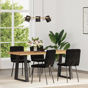 Sedie da Pranzo 4 pz Nere in Velluto 3315163