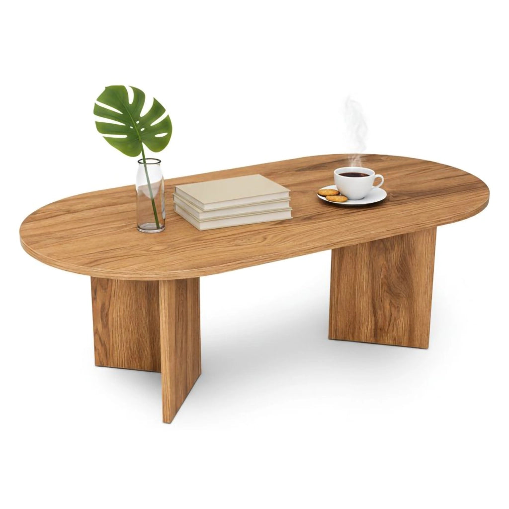 Tavolino da salotto Jurian, Tavolo basso da caffè, Portariviste per divano, Ripiano da soggiorno, 120x40 h60 cm, Noce