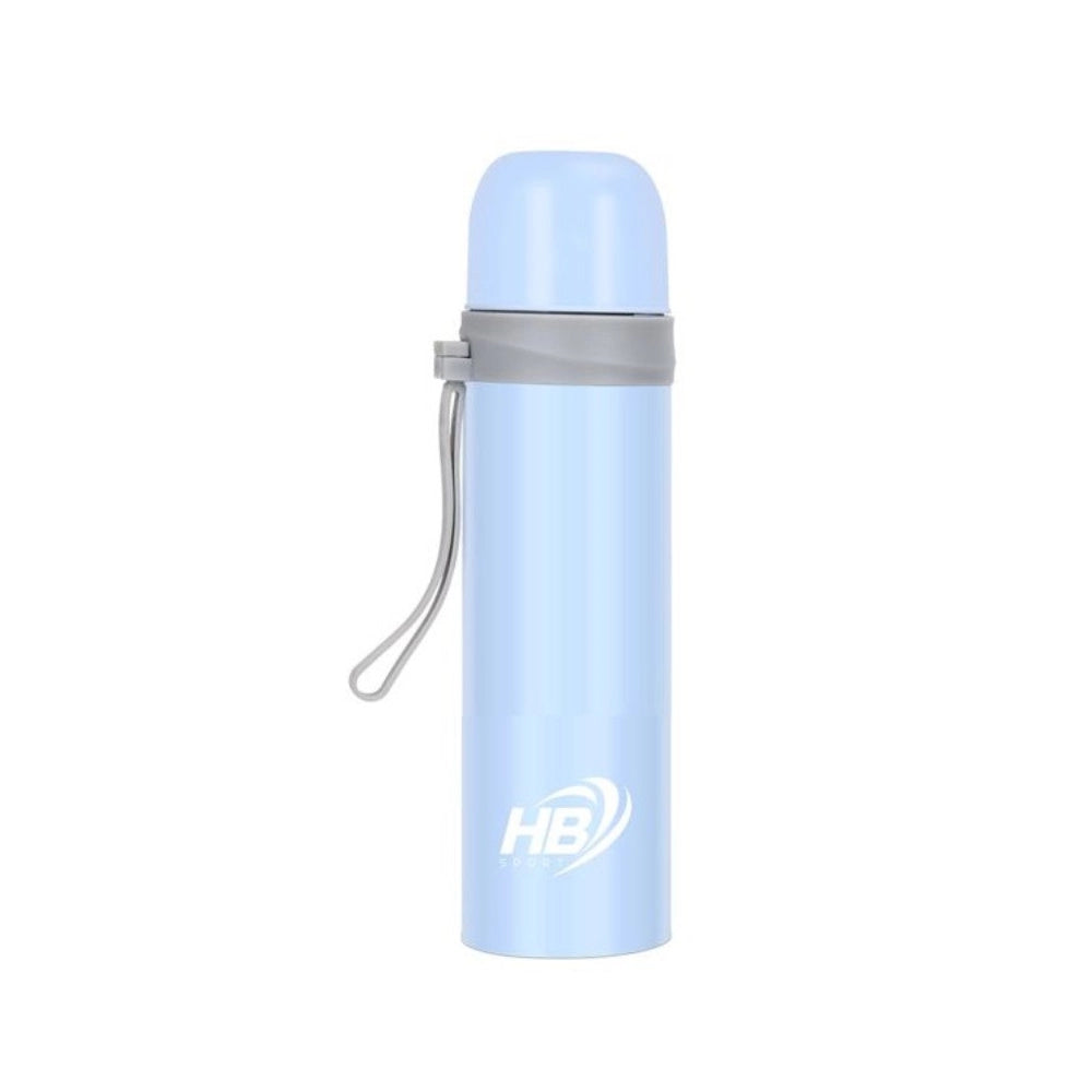 Trade Shop - Thermos Portatile 500 Ml In Acciaio Per Bevande Calde In Viaggio Gita Campeggio -