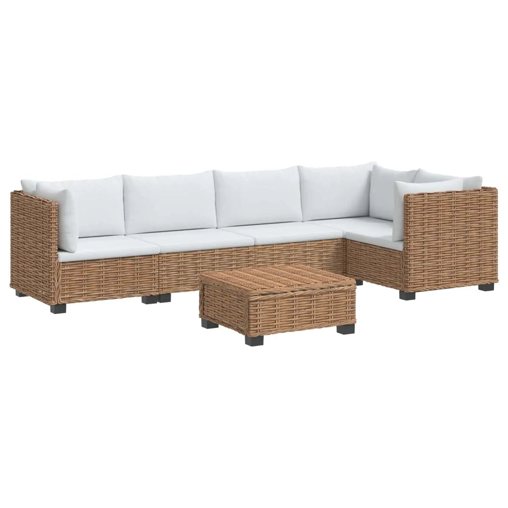 6 pz Set Lounge in Rattan con Cuscini GENDT Rattan naturale 3429854